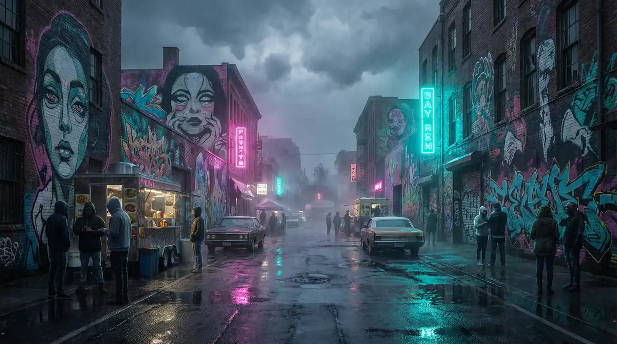 骑女马 - 雨夜壁画街