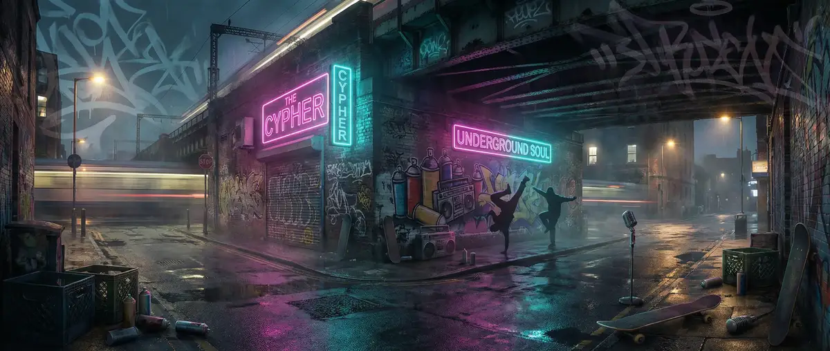 骑女马 - 城市街头文化夜景